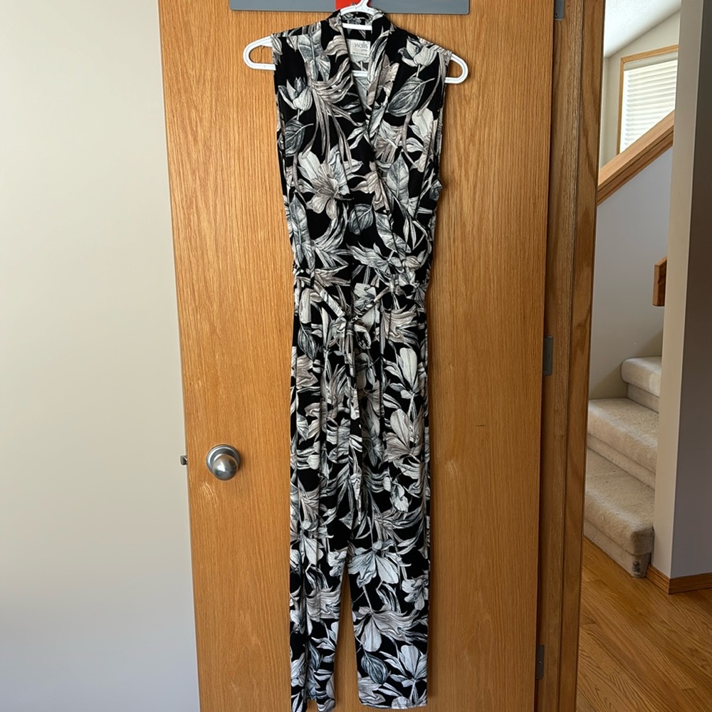 Wallis petites wrap front jumpsuit